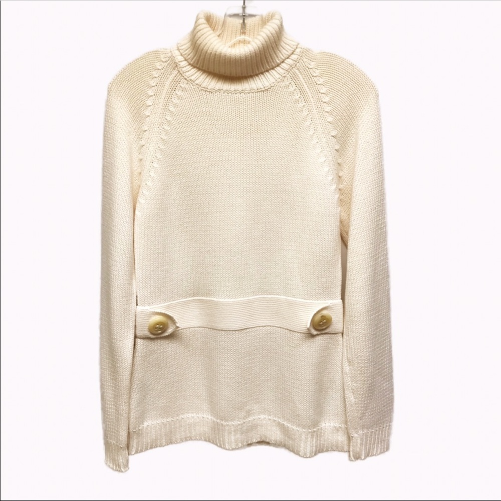 525 America Cream Turtleneck Sweater Size M